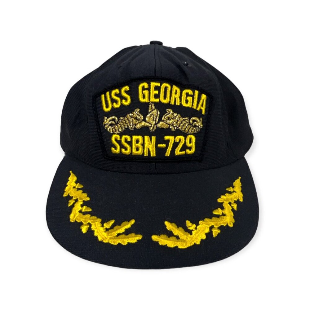 Vintage USS Georgia SSBN-729 Snapback Hat Cap‎ One Size Fits All Made in USA
